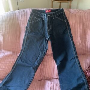 Black Denim Carpenter Pants